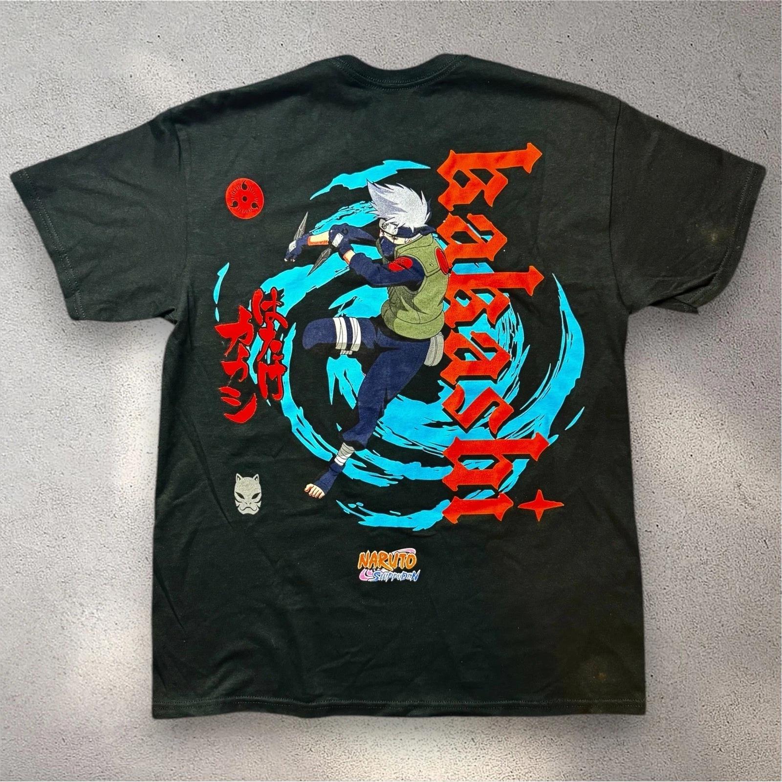 CVLA Naruto Shippuden Kakashi Hatake Anbu Graphic T- Shirt Mens Medium Black 3XL