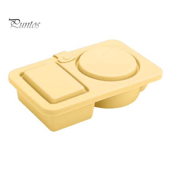 

Контейнеры для закусок с крышками, 2-секционный силиконовый контейнер для соуса, не содержащий бисфенол-А, герметичная коробка для приправ для обеда хаки