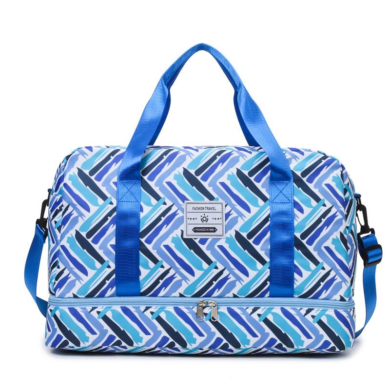 Multi-colored student large-capacity fitness bag, men's and women's short-distance travel bag storage, portable duffel bag, business trip storage bag