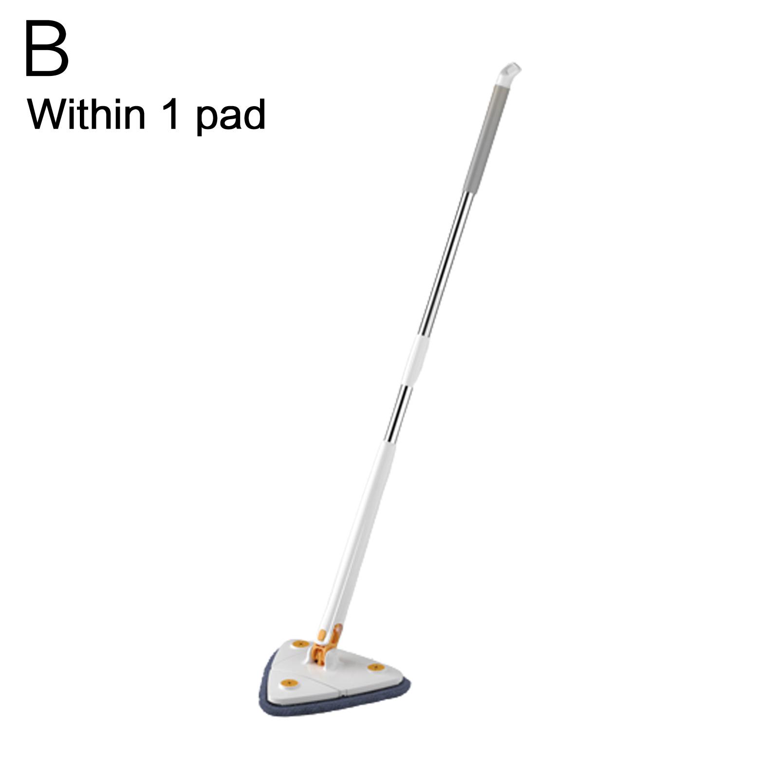 

Регулируемая вращающаяся треугольная швабра, вращающийся на 360° телескопический стержень, инструменты для чистки I8M1 - бесплатная уборка white-+one cloths