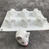 6-cavity Mouse Mold Mousse Cake Dessert Baking Chocolate Silicone Mould Kitchen Bakeware Fondant Cake Decorating Tools