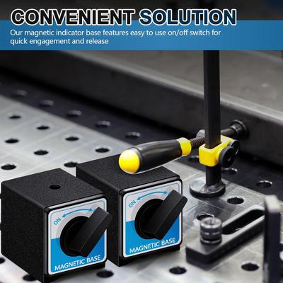 Portable Sturdy Magnetic Base Stands 8T 176Lbs Holding Power Plastic Thread Plastic Switches for Dials Indicators