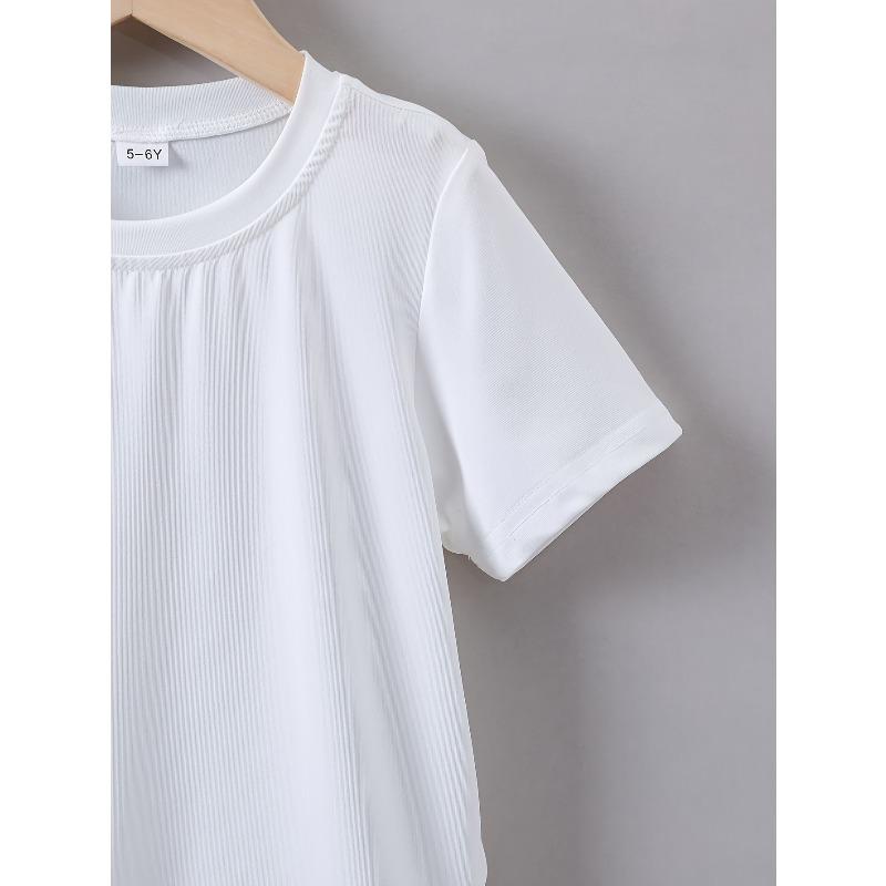 European Size Childrens Crew Neck Short Sleeved T Shirt with Tiger Bubble Blowing Pattern