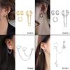 Personalized Integrated Earbone Clip Earrings, Asymmetrical Full-Drilled Butterfly Serpentine Earrings