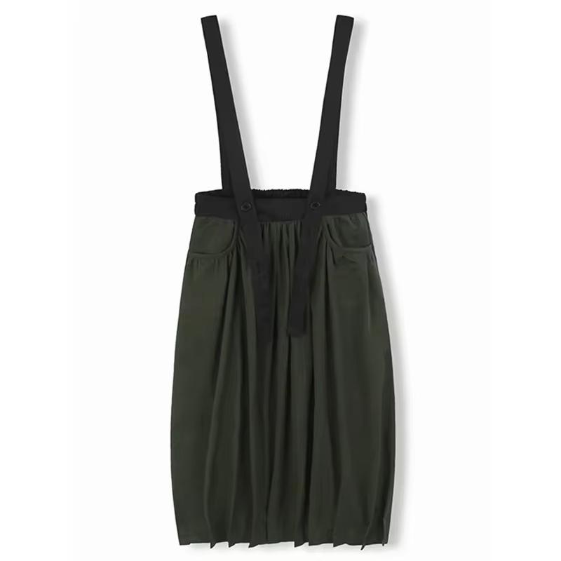 

Xitao Юбка контрастного цвета с плиссировкой и бретелями GYX1540 One Size