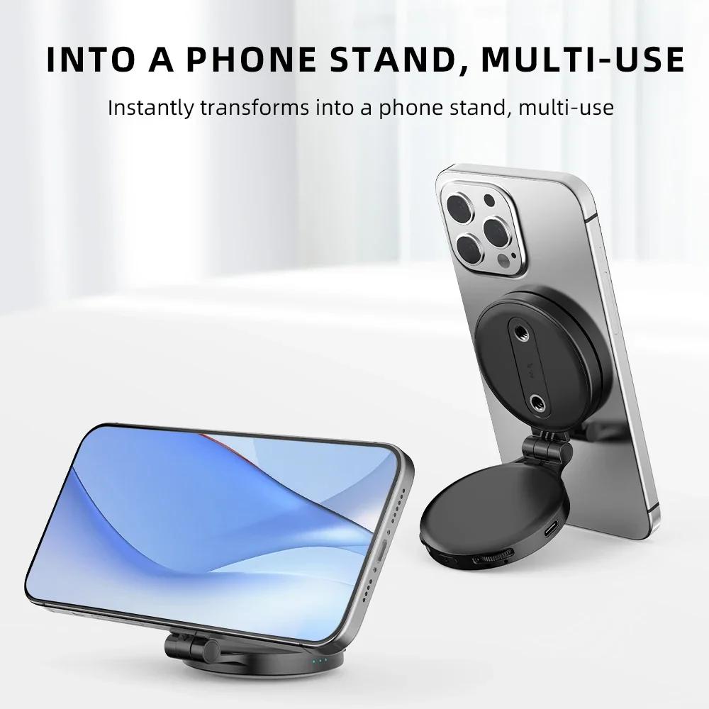 BRDRC Magnetic Selfie Ring Light for Iphone 16 15 Pro Max Adjustable Flip Color Stand Bracket for Makeup Selfie Video Vlog