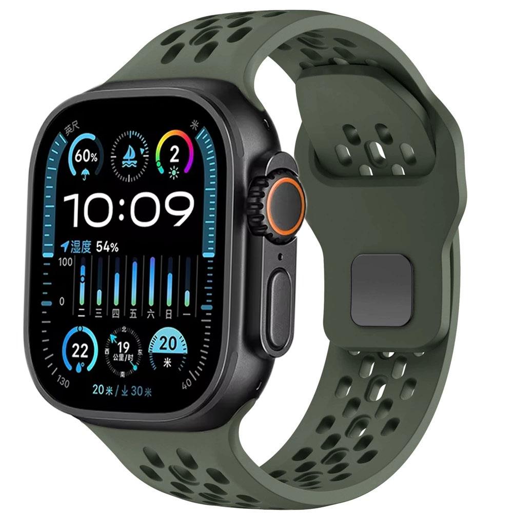 Breathable Silicone Strap for Apple Watch Band 49mm 46mm 45mm 44mm 42 41 40mm Sport Bracelet iWatch Ultra 11 10 9 8 7 6 SE3 Belt