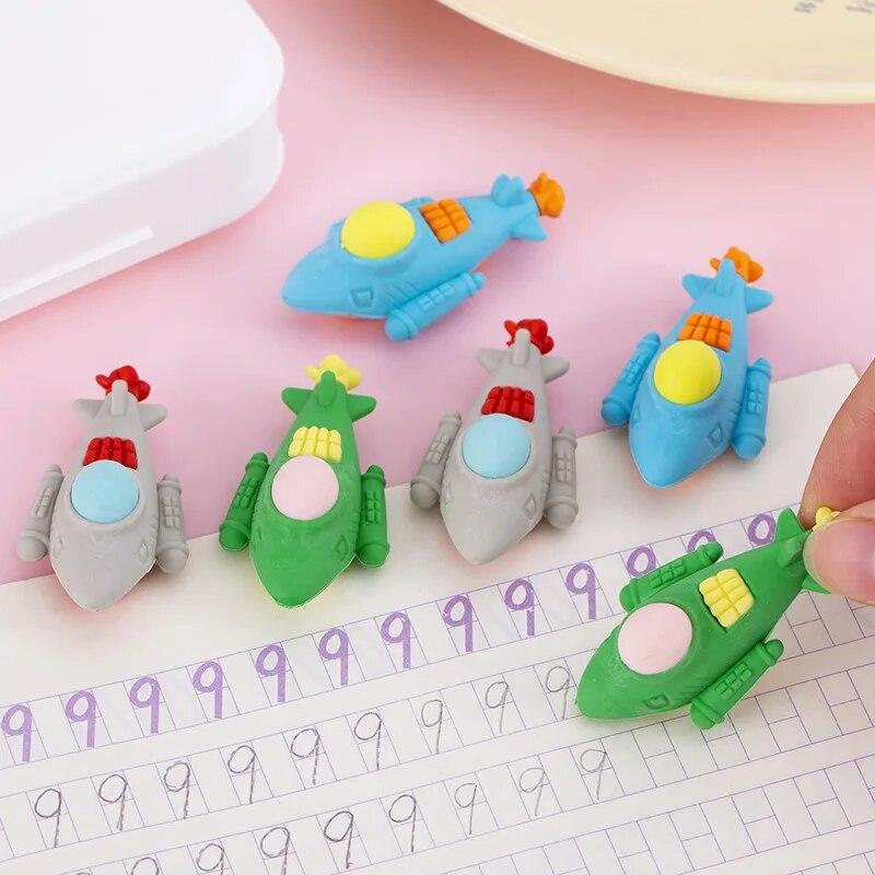 3 Piece Cartoon Creativity Submarine Rubber Eraser For Kids Novelty Stationery Office School Supplies