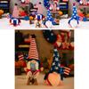 Charming Independence Day Light-up Figurine With American Flag Knit Hat Decor