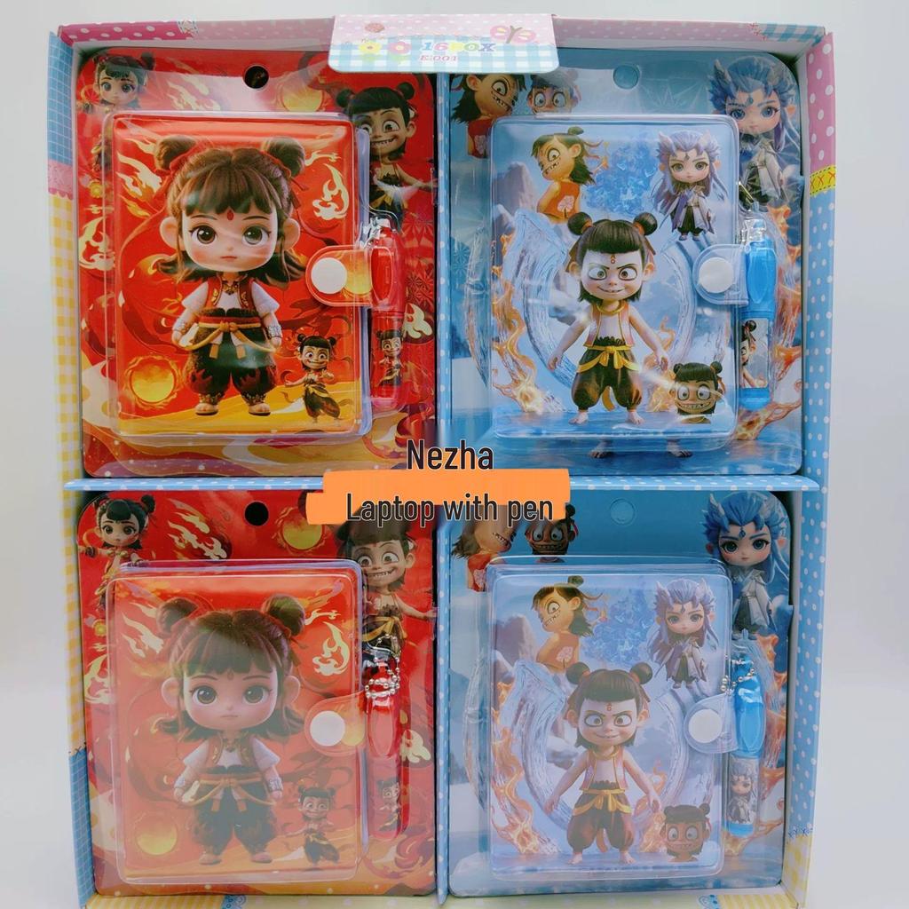 Ne Zha & Ao Bing Cartoon Notebook with Pen Sleeve
