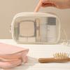 Large Capacity Mesh Cosmetic Travel Bag Dust Resistant Ventilation Portable Toiletry Organizer For Gym And Daily Use