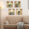 Shelf for Plants, Bedroom and Living Room Home Decoration, Background Beautification, Wall Stickers