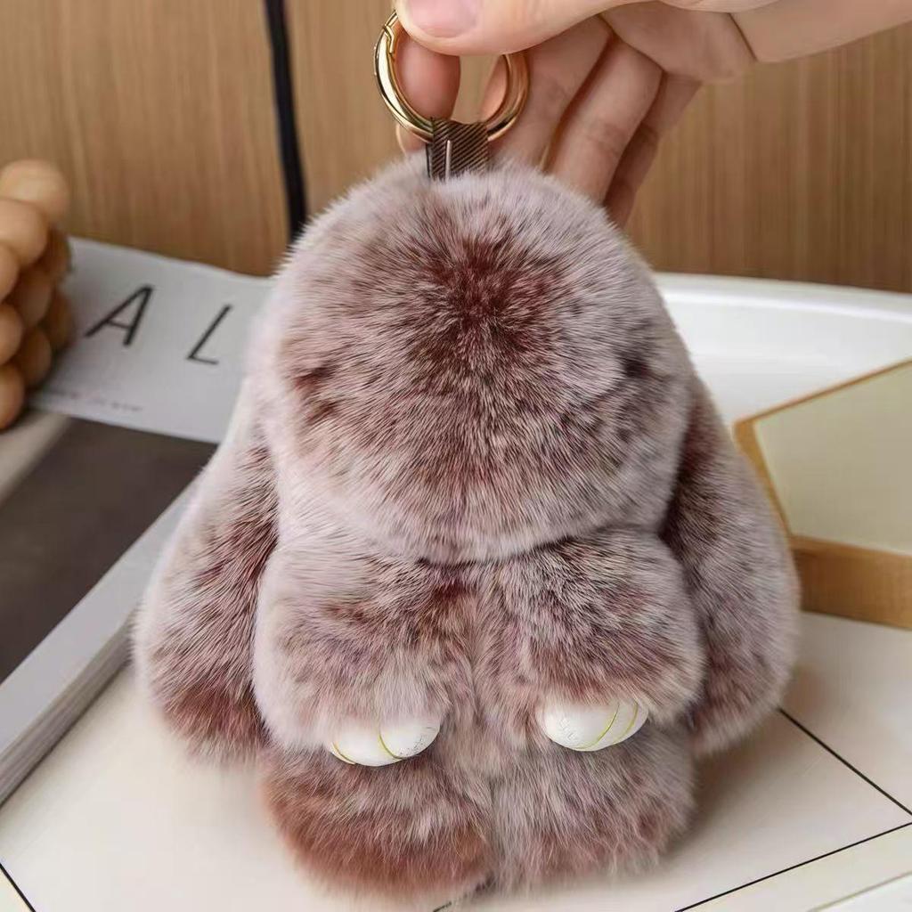 Imitation Otter Rabbit Fur Keychain: Cute Play Dead Rabbit Pendant for Bags & Phones