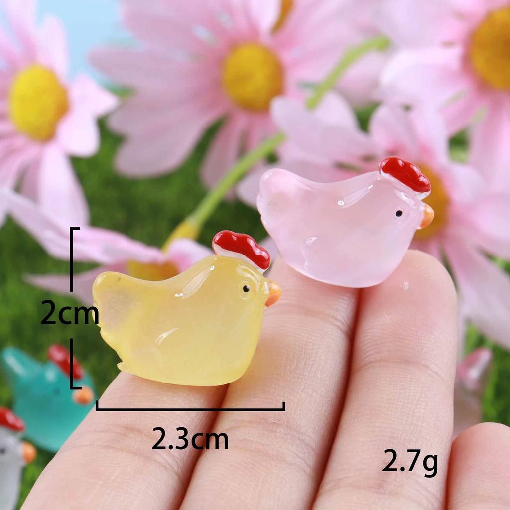 10Pcs Cute Mini Chicken Egg Figurines Micro Landscape Ornaments Resin Crafts For Home Decoration Gardening Decor Accessories