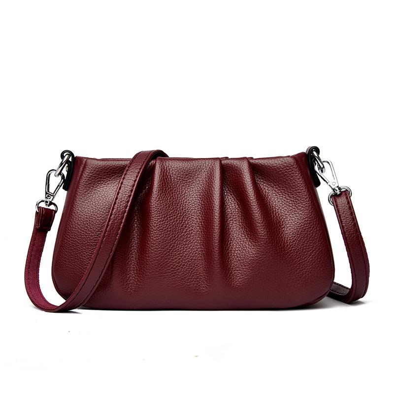 Folded cloud bag, new women's bag, popular small square bag, messenger bag, shoulder underarm bag.