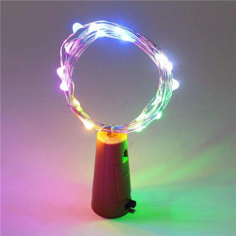 1m 2m 3m Wine Bottle Lights For Fairy String Battery Corker Outdoor Decor Wire Christmas Shaped Garland Party Festival Operated