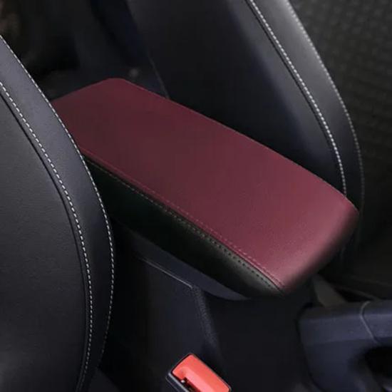 

FOR SKODA KAMIQ Central armrest box set Hand box protective leather cover Automotive interior modification вина червоного кольору