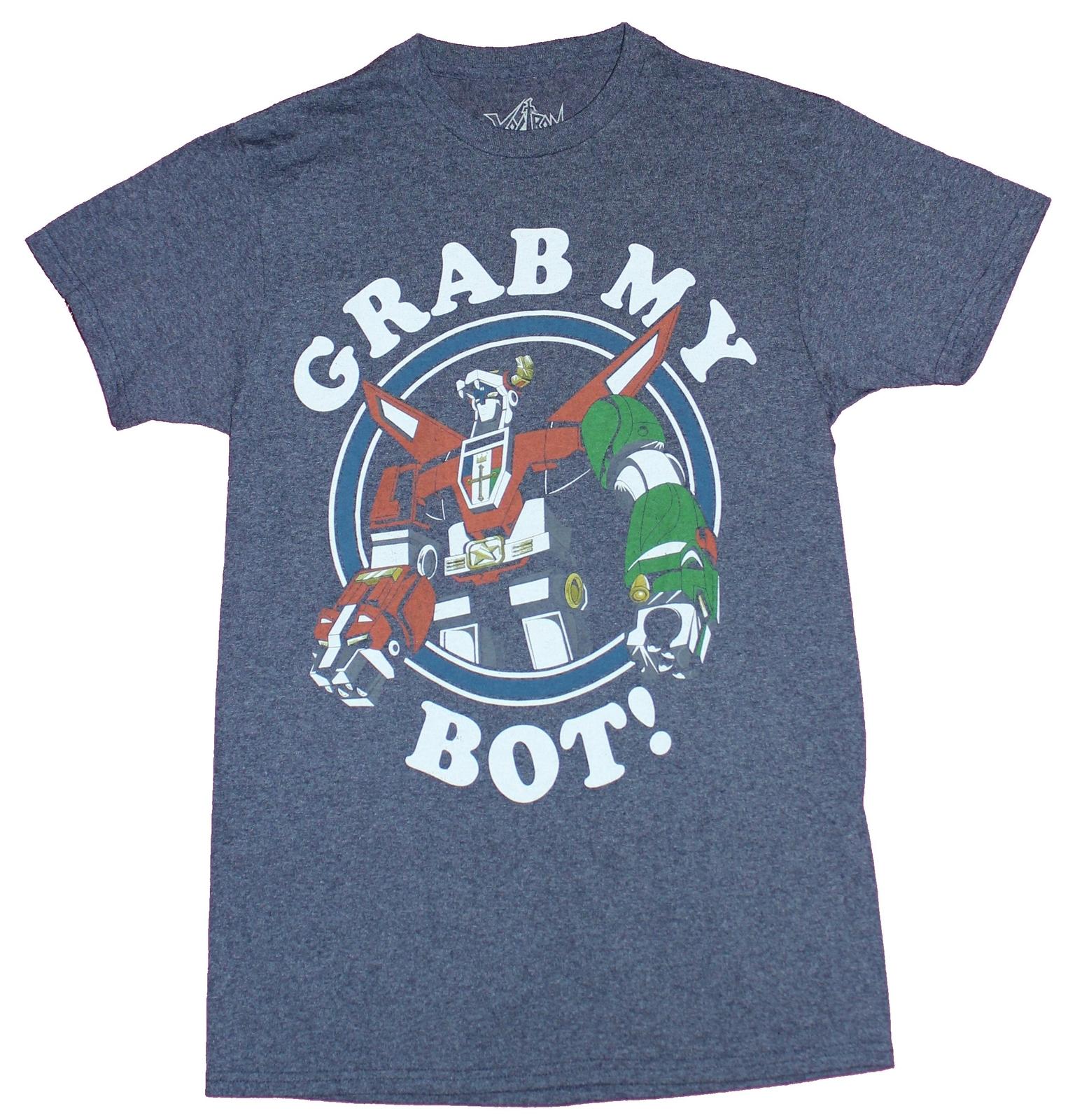 Voltron Adult New T-Shirt - Grab My Bot Circled Assembled Pic XXL