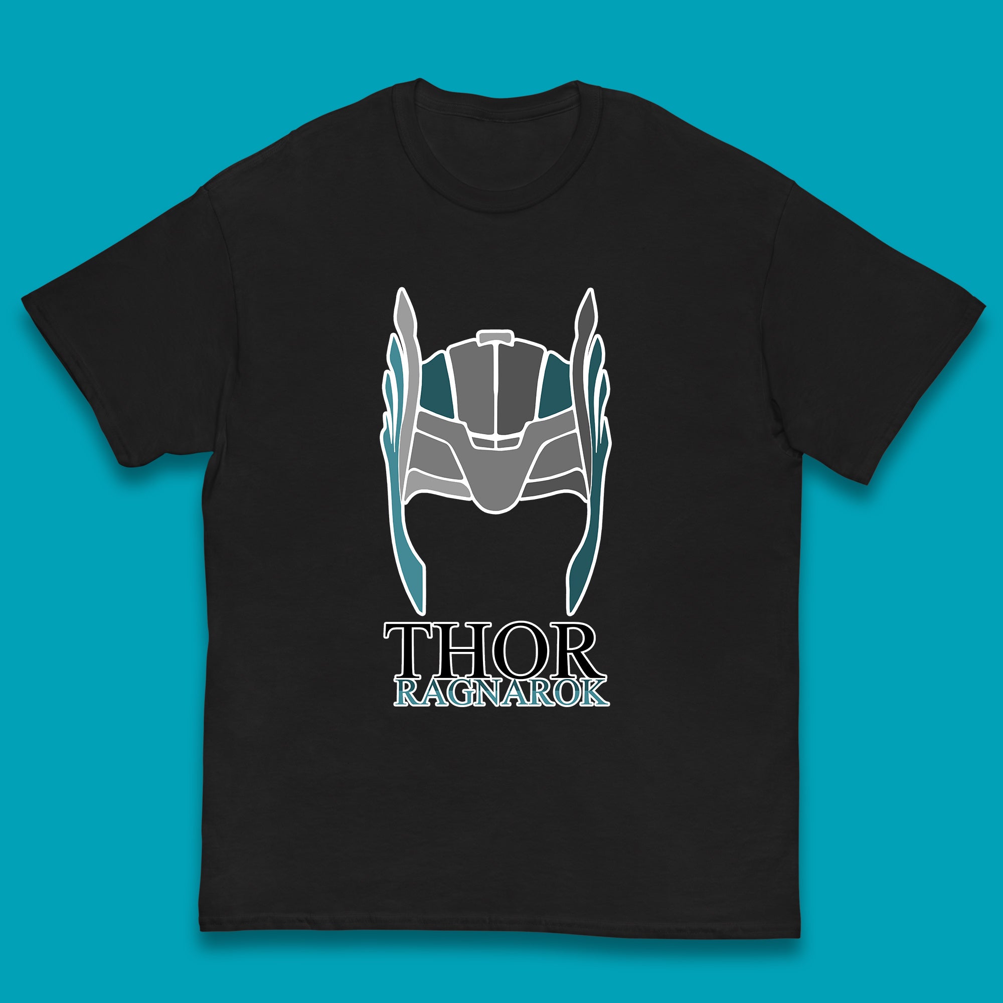 

Thor Ragnarok Marvel Avenger Thor Helmet Superhero Movie Character Thor Helmet Ragnarok Kids T Shirt 100