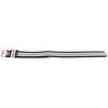 Bracelet Montre 20mm - MY-MONTRE - Southampton - Finitions Doré Rose Poli - Rayures Bleu Foncé/blanc/rose - Tissu