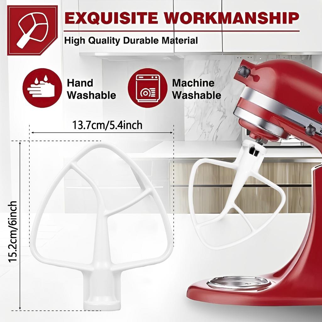 Flat Beater Aluminium Flat Beater Replacement Mixer Aid Attachment Parts Accessories Compatible K45 K45B Tilt-Head Stand Mixer