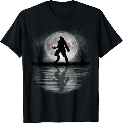 Werewolf Under A Full Moon Howling Tee Scary T-Shirt