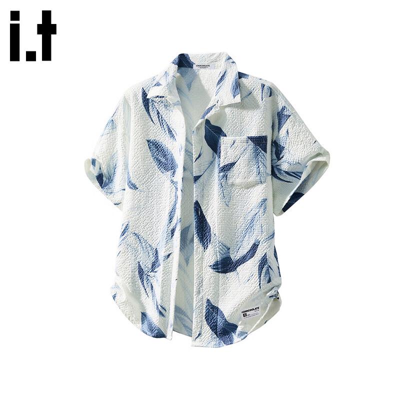 

Мужская гавайская курортная рубашка с коротким рукавом из ледяного шелка L