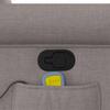 Massage Recliner with Rising Aid Taupe Fabric
