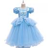 Children's Pure Cotton Cinderella Puffy Dress - Elsa Princess Style for Halloween & June 1st Children's Day.