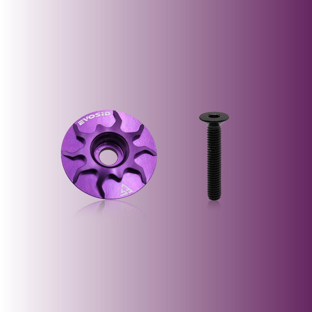 Ultralight 28.6mm Bicycle Headset Top Cap CNC Aluminium Alloy Fork Head Tube Cover Multicolor with Screw Cycling Accessories