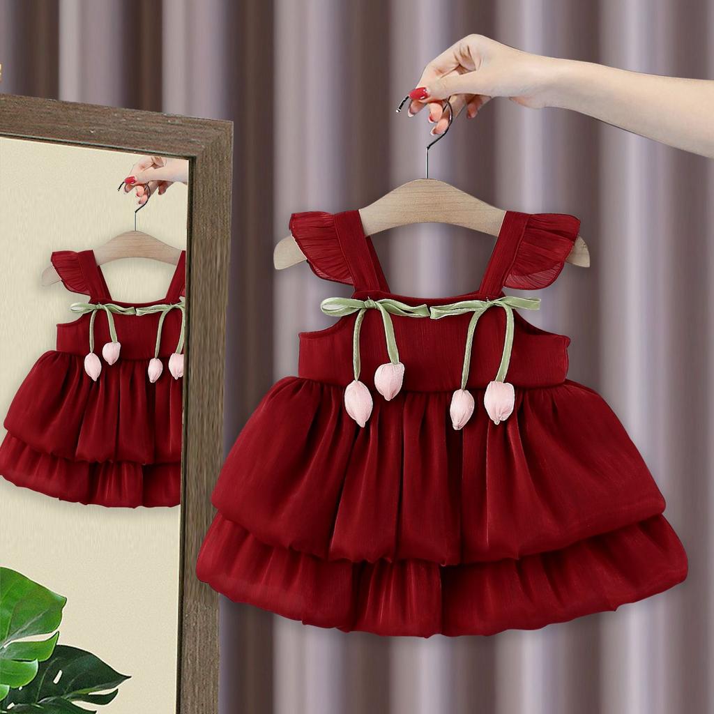 Girls' Dress Girls' Summer Korean Children's Sweet Princess Dress Camisole Dress