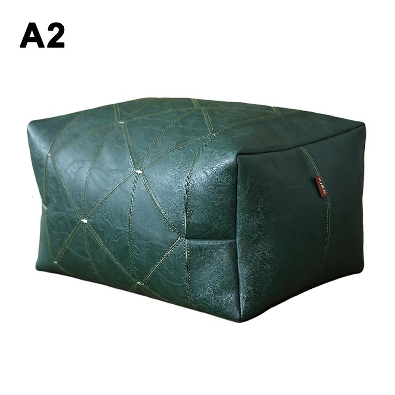 Bestickter Handwerks Quadratischer Kissenbezug Marokkanisches Leder Meditationskissen Futon Ungefüllt Nordischer Stil Zuhause Boden Tatami-Matte