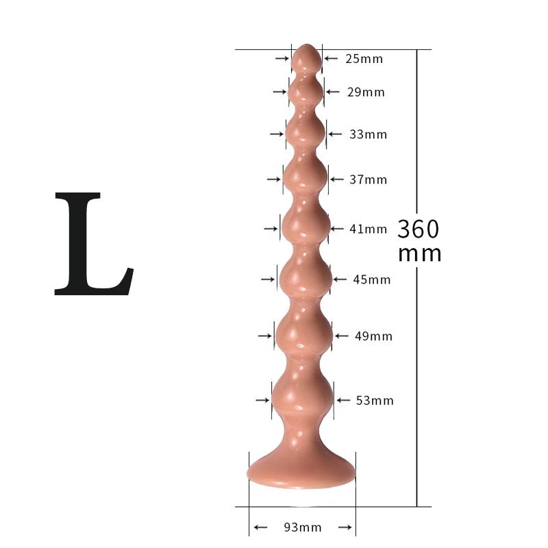 Long Silicone Pull Bead Penetration Anal Pussy Expansion Ass Plug Long Dildo G Spot Stimulation Female Orgasm Adult 18+ Sex Toys