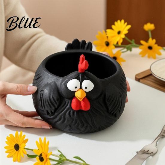 Controsoffitto Cucina Rustico Portaoggetti Ciotola Pollo Divertente a Forma di Gallina Salvaspazio Piatto da Portata Stile Cesto Uova Ceramica per Uova Fresche Cesto Decorativo