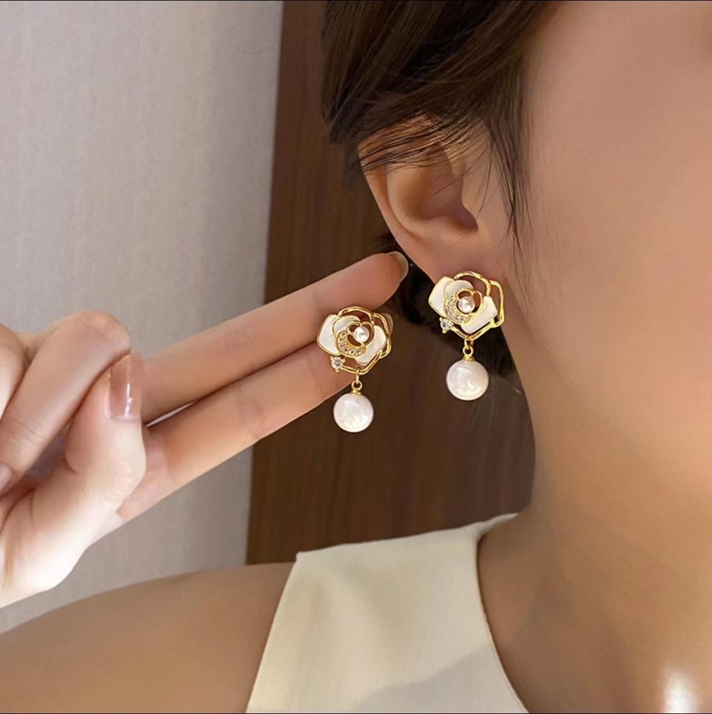 Zircon Star Earrings Women'S Niche Design High-End Stud Earrings Trendy Short Fringed Earrings