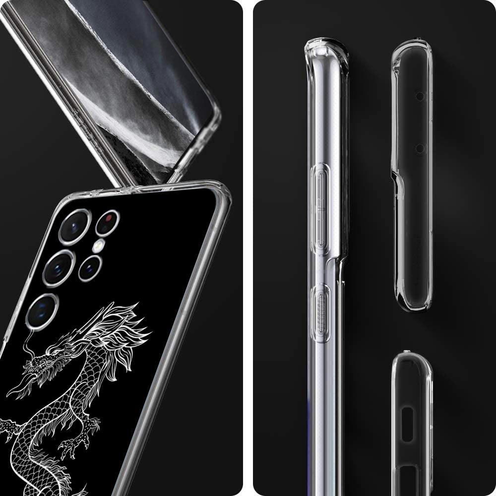 Husa de telefon Dragon Fashion pentru Samsung Galaxy S22 S21 S20 FE Ultra 5G S10 S10E S9 S8 Plus Note 10 20 Husa din silicon moale, transparent