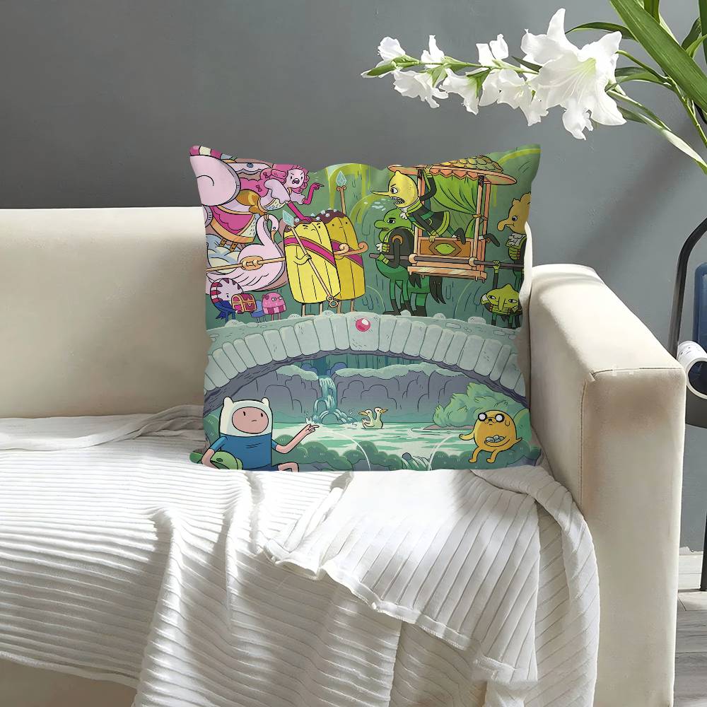 Cartoon Adventure Time Classic Movie Pillow Case Square Pillow Bedroom Sofa Leisure Comfort Cushion Living Room Home Decoration