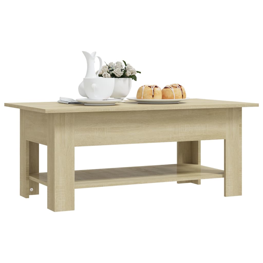 Coffee Table Sonoma Oak 102x55x42 cm Particleboard