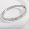Starry Sky Silver Titanium Steel Bracelet for Women - High-End, Versatile, Full Diamond, Non-Fading Fashion Accessory