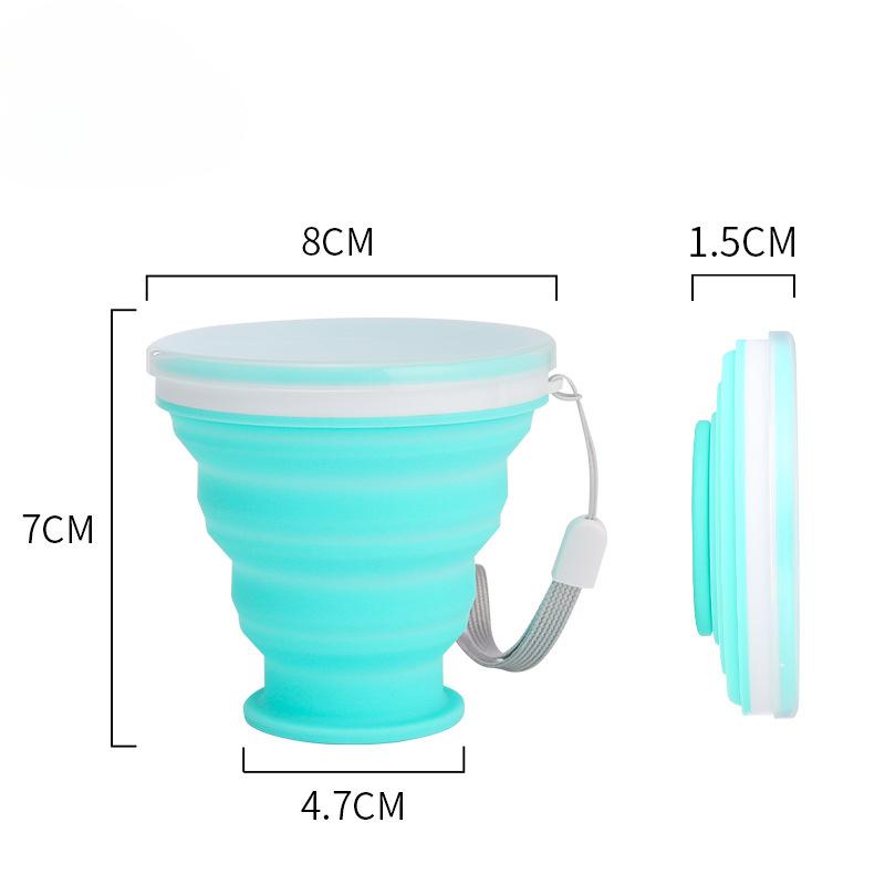 Outdoor Sports Silicone Cup for Water Business Trip Portable 200ml Foldable Cup Travel Multifunctional Retractable Mouthwash Cup