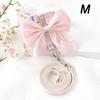 Cute Adjustable Bowknot Cat Harness Leash Escape Proof Shiny Bowknot Cat Leash Traction Rope Pet Decoration