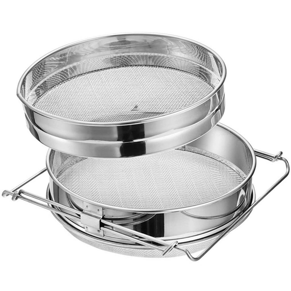 Dual Mesh Stainless Steel Honey Filter For Beekeeping With Adjustable Telescoping Arm Fits 5 Gallon Bucket
