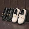 Girls' Leather Shoes 2025 Spring and Autumn New Fashion College British Style Children's Single Shoes Little Girl Flat Shoes