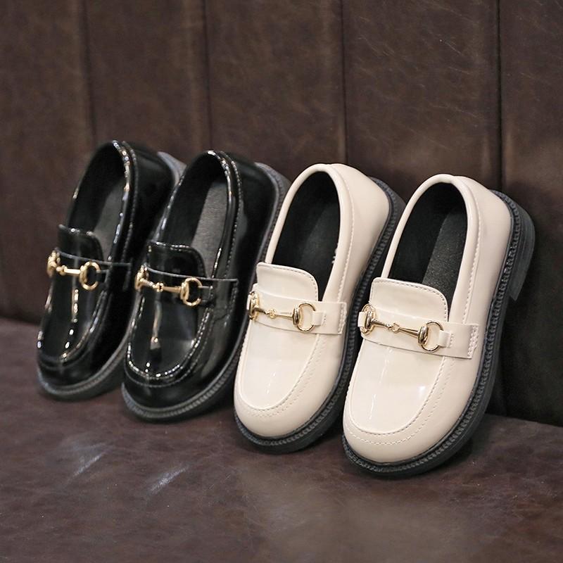 Girls' Leather Shoes 2025 Spring and Autumn New Fashion College British Style Children's Single Shoes Little Girl Flat Shoes