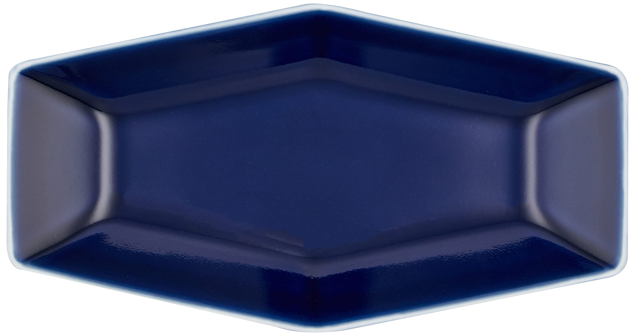 

Hakusan Porcelain Long Bowl, Glossy Navy Blue (Approx.) 24.5 x 13 x 3.5 cm, KIKKOU, Hasami Ware, Made in Japan