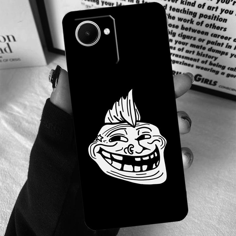 Troll Face Meme For Realme 15 14 10 11 12 13 Pro Plus C65 C67 C71 C63 C61 C55 C51 C53 C75 GT6 GT7 Pro Case