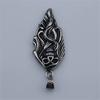 Santa Muerte Vintage Retro Stainless Steel Pendant Necklace Our Lady of Holy Death Mexican Grim Reaper Skull Halloween Jewelry