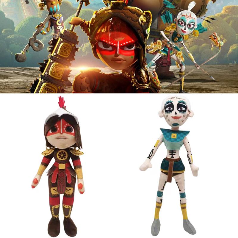 Maya And The Three Plush Toy Anime Cartoon Skull Warrior Plushie Figure Character Stuffed Doll Soft Pillow Gift for Fan Birthday