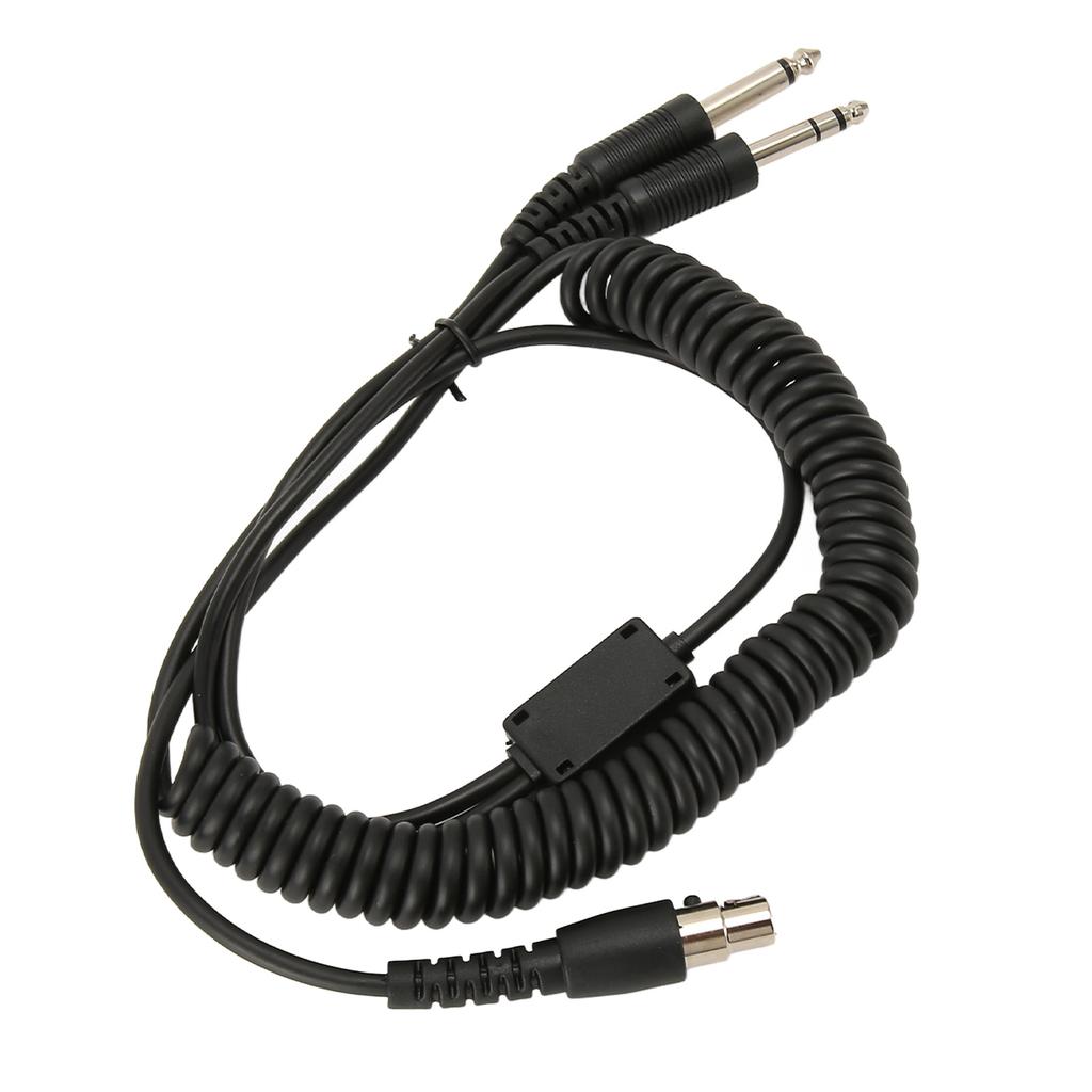 Mini XLR 5 Pin Plug to GA Dual Plugs Headset Adapter Cable for David Clark Avcomm ASA for Dual GA PJ055 PJ068 Jack