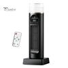 Quiet Air Circulation Fan Portable Tower with Remote Control, 6 Speed 7 Color LED Night Low Noise Light, Cooler, USB Powered Misting for Home